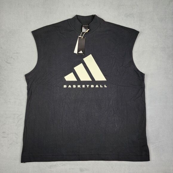 Adidas Basketball One CTN Oversized Mock Neck Sleeveless Shirt Unisex Small NWT - Picture 1 of 9